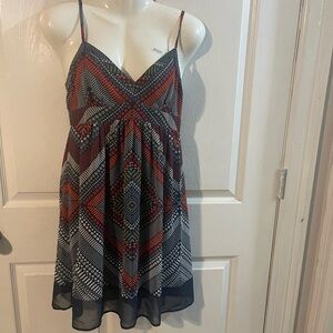 American Eagle Outfitters Red and Black Mini Dress